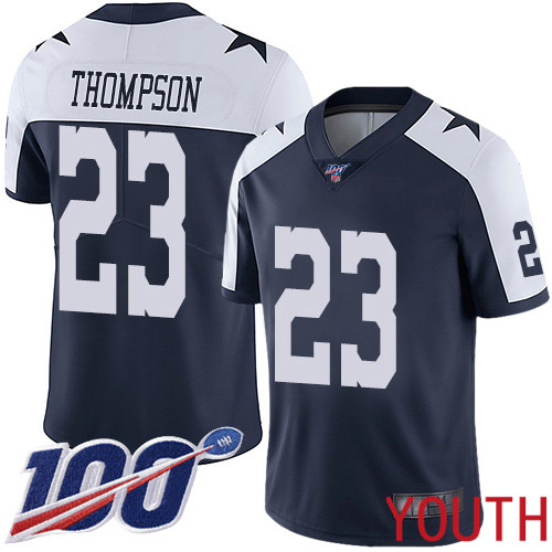 Youth Dallas Cowboys Limited Navy Blue Darian Thompson Alternate 23 100th Season Vapor Untouchable Throwback NFL Jersey